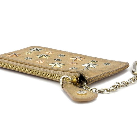 JIMMY CHOO coin star studded beige suede Authentic used - Picture 4 of 8